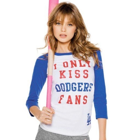 PINK Victoria's Secret Tops - PINK Dodgers Baseball Tee